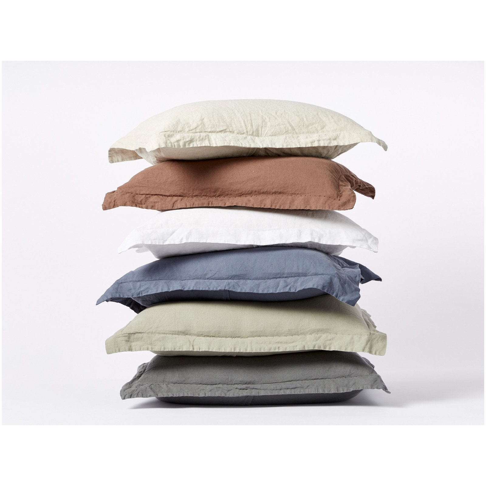 Coyuchi Organic Relaxed Linen Sham, Alpine White, Euro