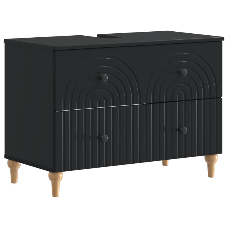 Bathroom Storage Furniture Set, Black