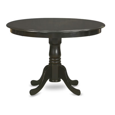 Hartland Kitchen Dining Table - a Round Wooden Table Top with Pedestal Base, Mahogany