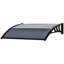 Dakota Fields 75cm W x 100cm D Plastic Cover Retractable Door / Window Awning-907521160
