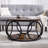 Carnforth 31.5" Round Coffee Table with 2-Tier Storage Shelves-833260530