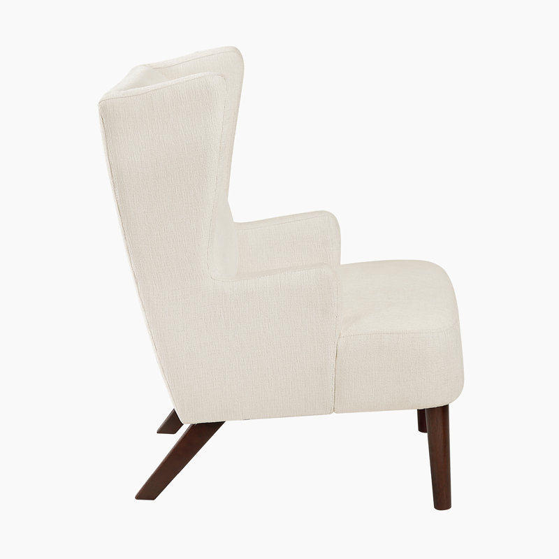 Chaise en chenille à accoudoirs évasés 27,5 po Ferriday, Chenille beige