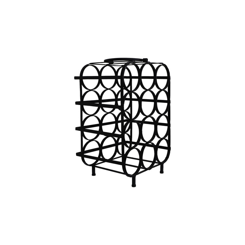 Aldahir 12 Bottle Standard Wine Bottle Rack Black