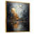 Toile avec cadre flottant or