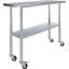 Table en acier inoxydable avec roulettes-102923272
