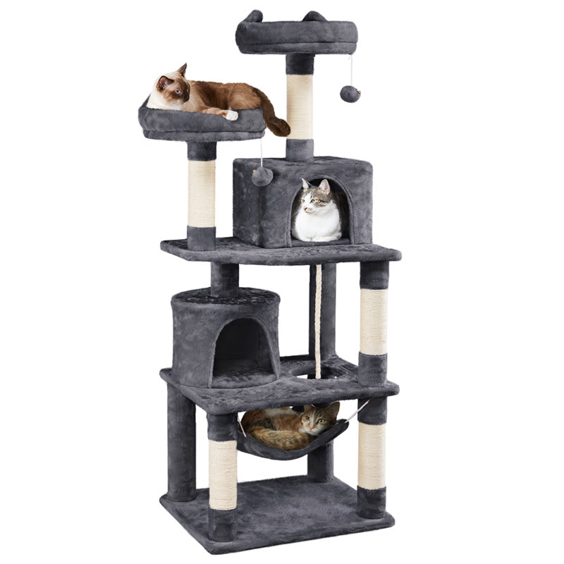 158cm  Cat Tree, Dark Grey