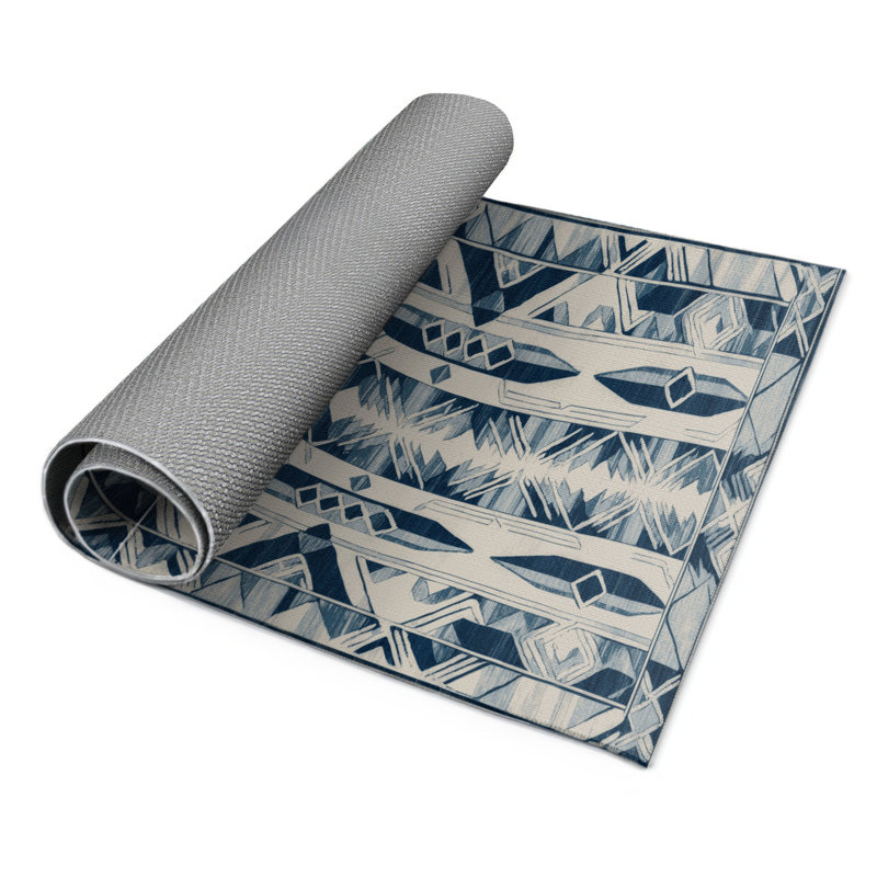 ArtDeco Gray Indoor and Outdoor Area Rug, Rectangle 9' x 12'
