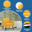 Upholstered Linen Blend Accent Chair-479737141
