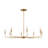 Kichler Pallas Brushed Natural Brass 8-Light Chandelier with Fabric Shades-597268139
