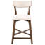 Upholstered Counter Stool with Solid Wood Frame