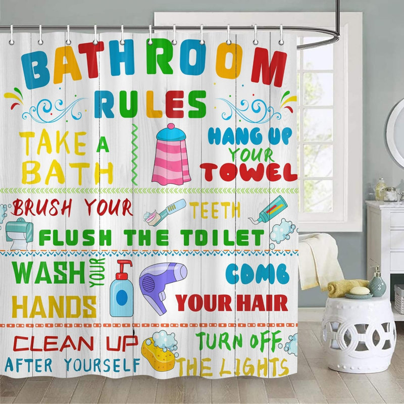 Ensemble de rideaux de douche 4 pièces