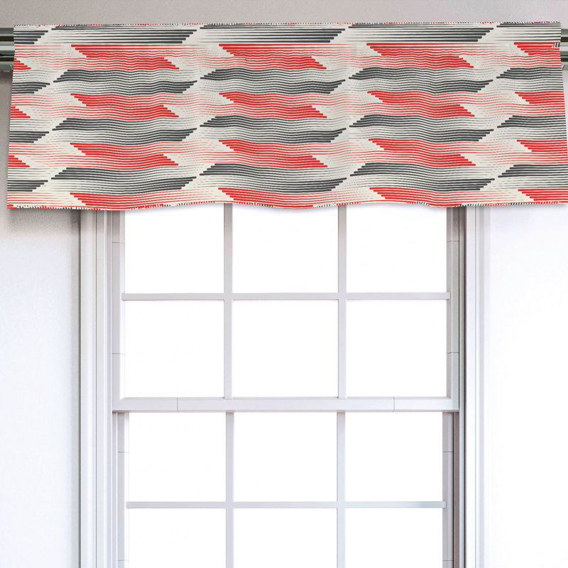 Sateen Floral Ruffled Window Valance