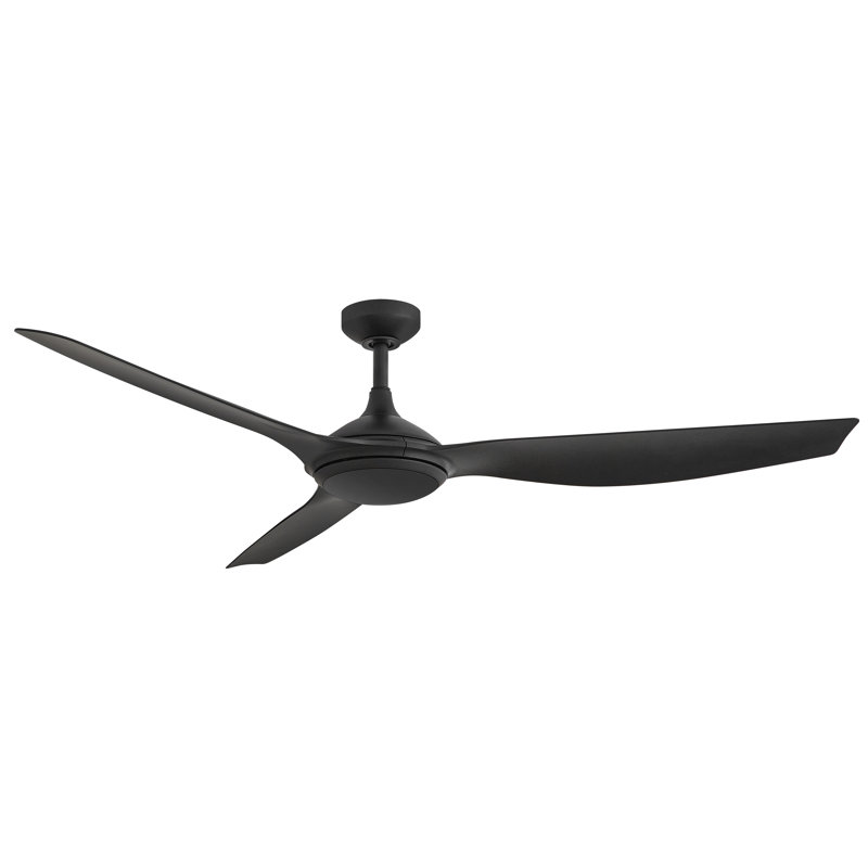 Ventilateur de plafond à DEL Hinkley Talon, Noir mat, Noir mat