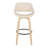 Najrin 30" Fixed-Height Faux Leather Bar Stool with Bent Wood Legs & Round Footrest (Set of 2)-2011140887-1934584605-1934584604