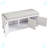 Polyester Blend Upholstered Bench with Cabinet