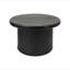 Ensemble de tables basses rondes modernes - Combinaison de deux tables avec un pied de table cannelé unique