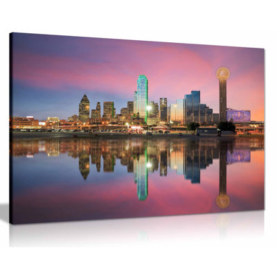 Dallas Texas Skyline - Wrapped Canvas Print