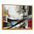 Toile avec cadre flottant or
