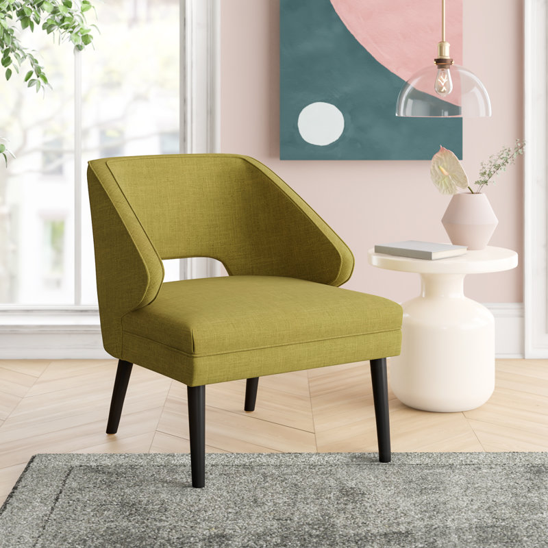 Fauteuil demi-tonneau en polyester de 27,4 po Wauconda
