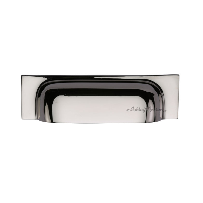 Cabinet 3" Center to Center Cup/Bin Pull, Polished Nickel, 6"