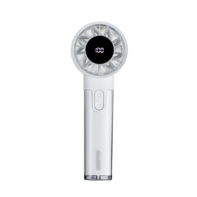 GEEPAS Rechargeable Fan | Mini Digital Portable USB Fan for Travel Camping Office Outdoor Women | Handheld 3000mAh 100 Level Wind Speed Quiet Mode 10Hr Run Time | 2 Year Warranty