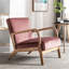 Chaise rembourrée en microfibre de style rétro-2021729989