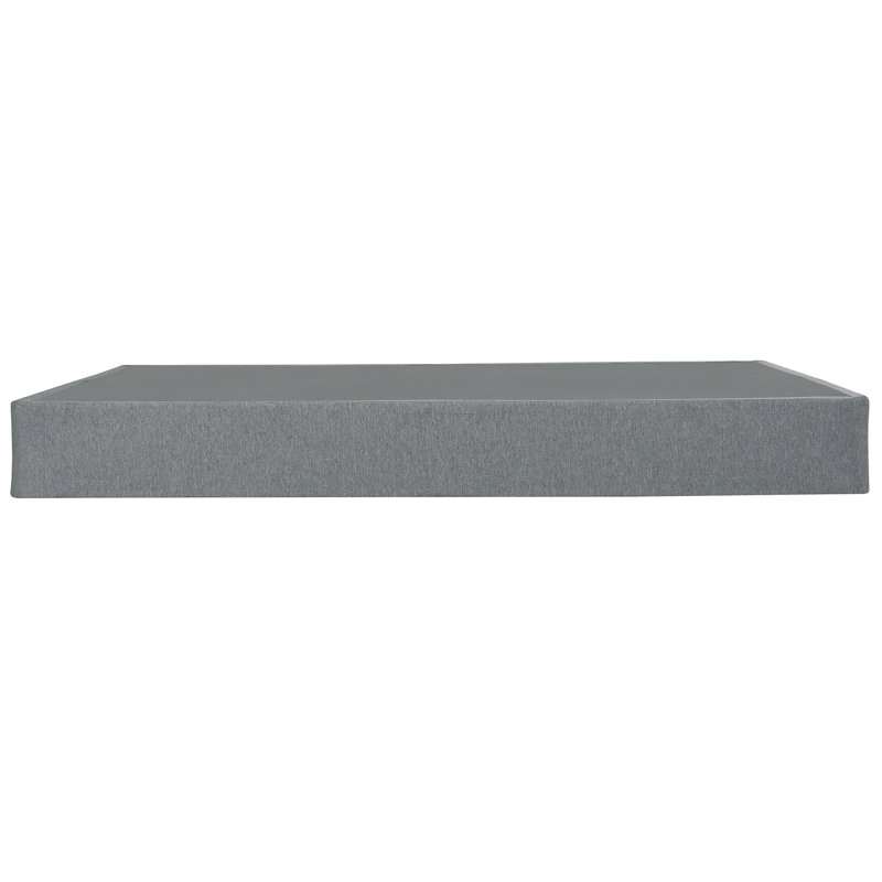 9 In. Full Size Foldable Metal Mattress Box Spring Foundation Bed Base, Modern Bedroom Furniture, Gray, Full