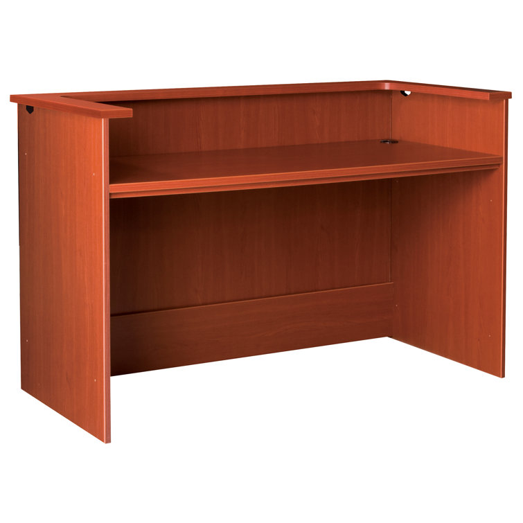 Library Rectangle Wood Reception Desk