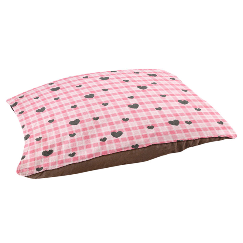 Coussin intérieur à motif écossais st day, Rose / gris foncé, l 28 po x P 18 po x H 6 po
