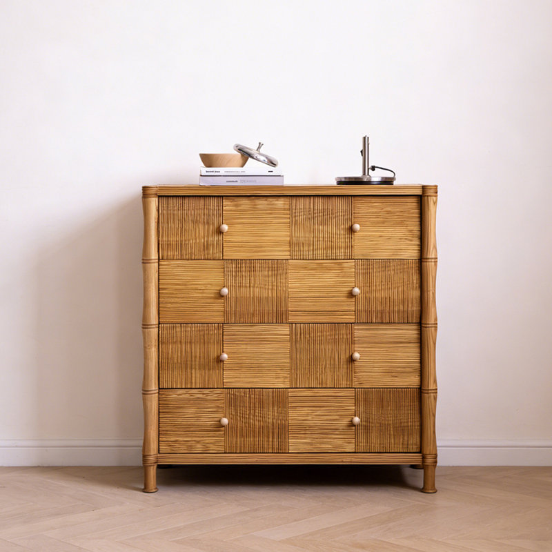 Brown 4-drawer Multi-functional Storage Cabinet