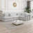 Oversized Modular Sectional Sofa – 118.2" L-Shaped Floor Couch Set with 6 Pillows, DIY Combination Corduroy Sofa for Living Room, No Assembly Required (300 lb Capacity)-1356149491