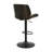 Westerfield Adjustable Swivel Vintage Dark Brown Curved Back Wood Bar Stool With Faux Leather Seat-125262718