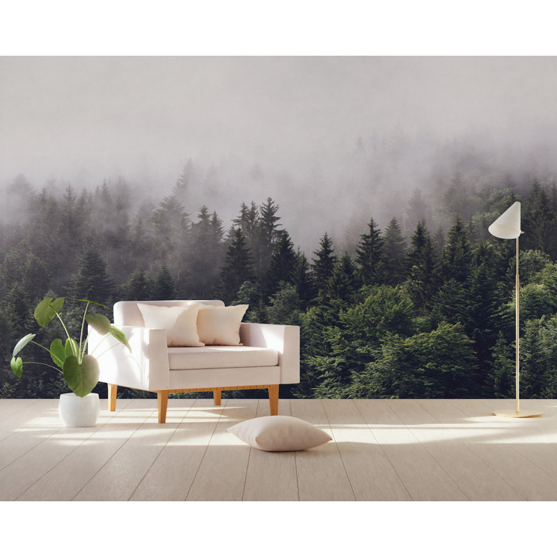 Murale naturelle Dayjah Forest Misty Jungle, L 35 po x l 55 po