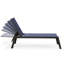 Chaise longue d'extérieur en métal avec table-89153793
