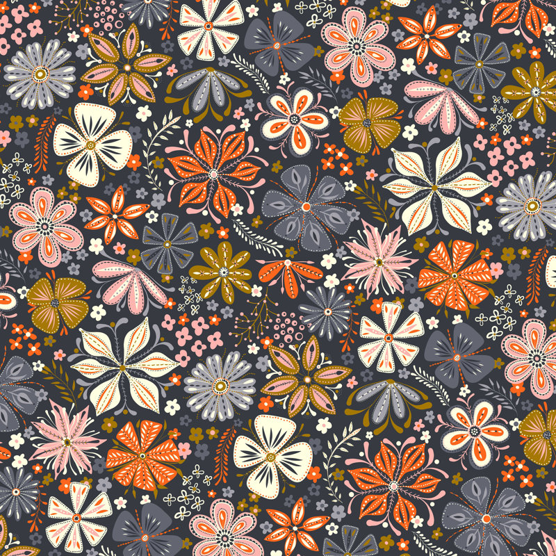 «Sakath Jenean Morrison Petal Pop Multi» par Jenean Morrison, reproduction sur toile tendue, H 12 po x l 12 po x P 1,25 po