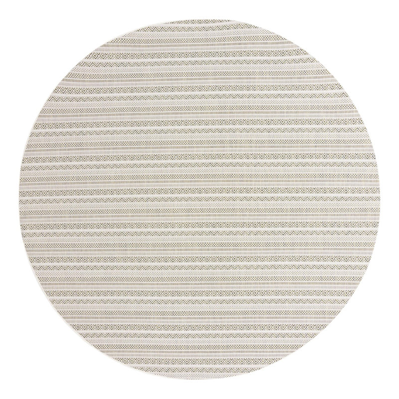 Striped Indoor / Outdoor Rug, Round 10'