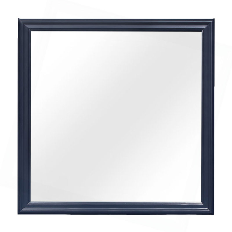 Miroir à cadre bleu, Bleu