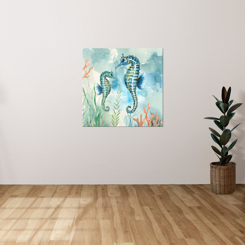 "Coral Bay Seahores" par Nan, reproduction sur toile, H 36 po x l 36 po x P 1,5 po
