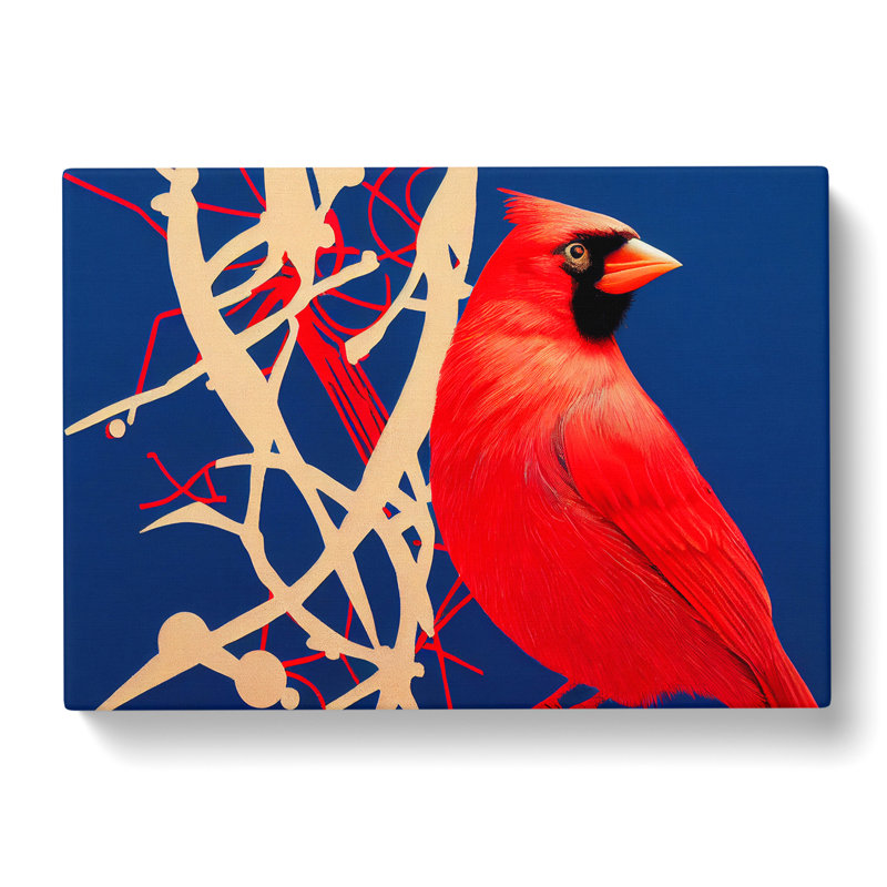 Cardinal Bird Vol.18 - Wrapped Canvas, 40cm H x 60cm W x 3cm D