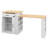 Extendable Island Console With Drawers, Double-Door Cabinet, And Open Shelving