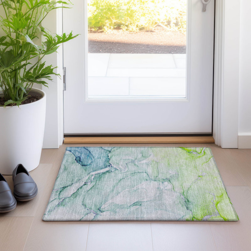 Wellsboro Indoor/Outdoor Area Rug with Non-Slip Backing, Rectangle 1'8" x 2'6"