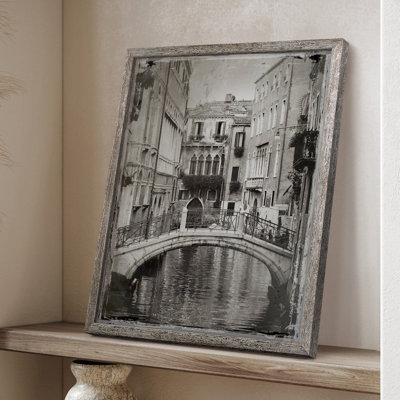 «Venice Romance II», reproduction encadrée - bois massif
