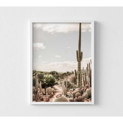 Désert de cactus du désert, reproduction d'art du Sud-Ouest neutre