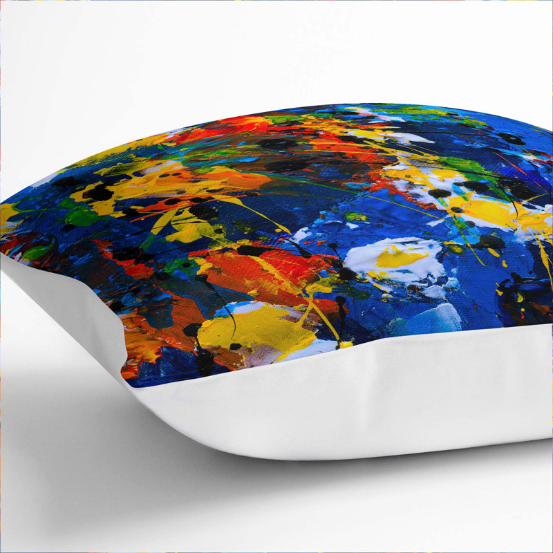 Abstract Square Cushion, White, 55 x 55 cm