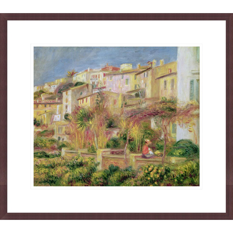 «Terrace in Cagnes» par Pierre-Auguste Renoir, impression giclée encadrée, H 17,75 po x l 19,99 po