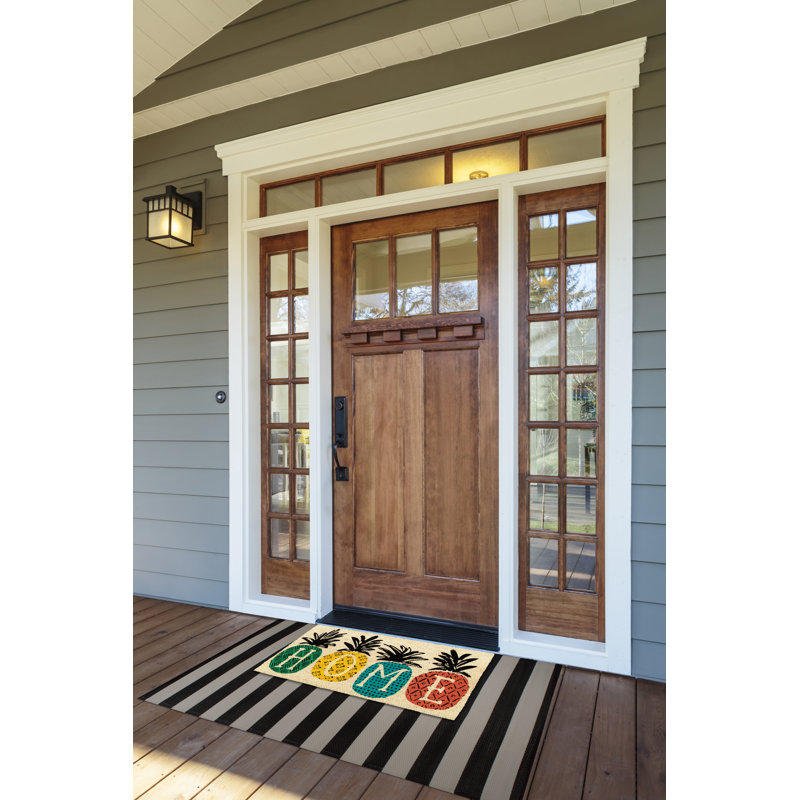 Pineapple Coir Outdoor Doormat, 18x30 Inches