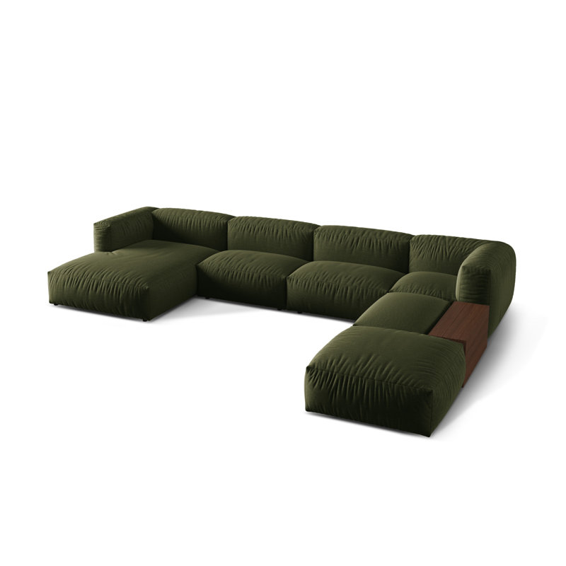 Carce 5 Seater Corner Sofa , Green