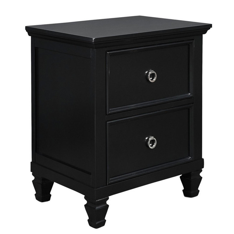 Hutner 27'' W Nightstand, Black