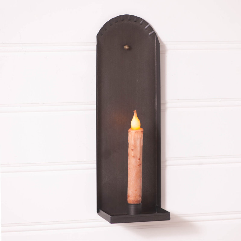 14'' H Metal Wall Wall Sconce with Candle Included