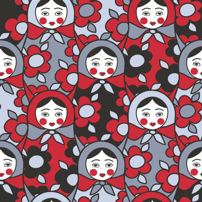 Luxembourg Matryoshka - Wrapped Canvas Print